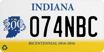 IN license plate 074NBC