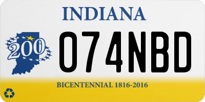 IN license plate 074NBD