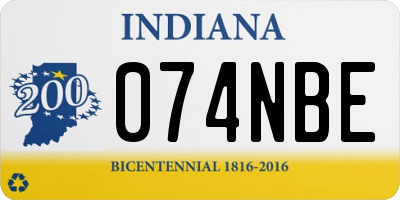 IN license plate 074NBE