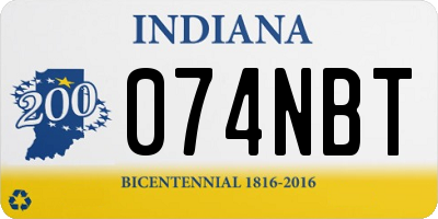IN license plate 074NBT