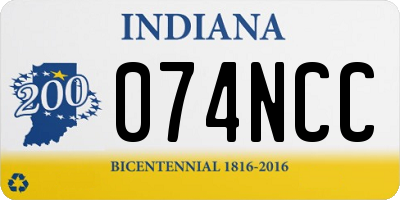 IN license plate 074NCC