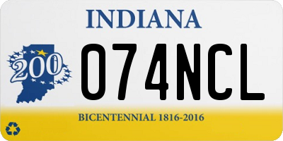 IN license plate 074NCL