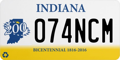 IN license plate 074NCM