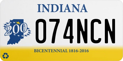 IN license plate 074NCN
