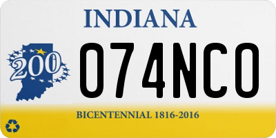 IN license plate 074NCO