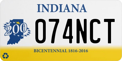IN license plate 074NCT