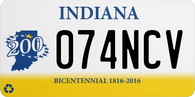 IN license plate 074NCV