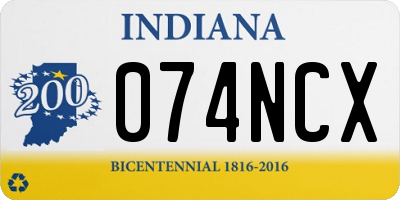 IN license plate 074NCX