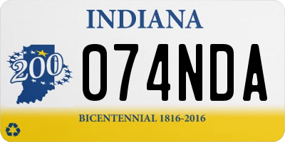 IN license plate 074NDA