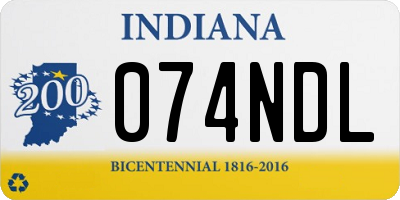 IN license plate 074NDL
