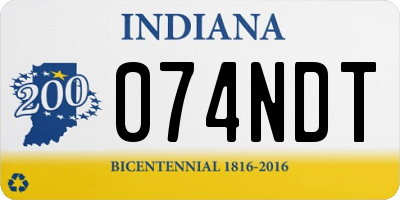 IN license plate 074NDT