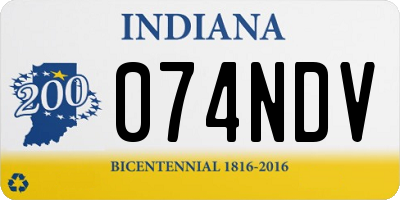 IN license plate 074NDV