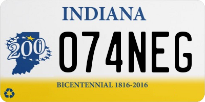 IN license plate 074NEG