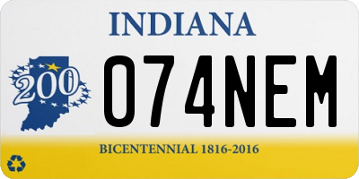 IN license plate 074NEM
