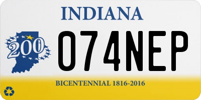 IN license plate 074NEP