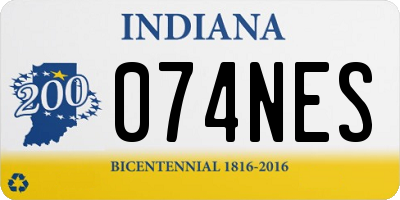 IN license plate 074NES