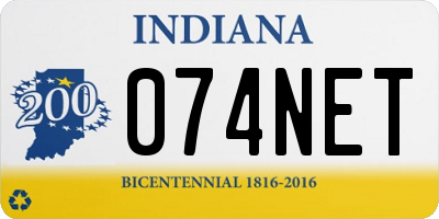 IN license plate 074NET