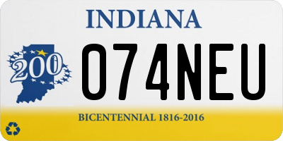 IN license plate 074NEU
