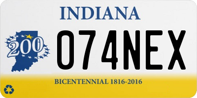 IN license plate 074NEX