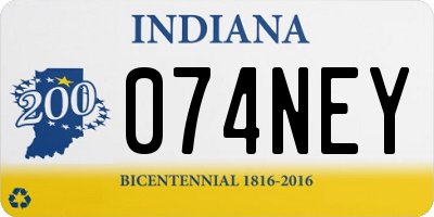 IN license plate 074NEY