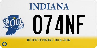 IN license plate 074NF