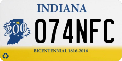 IN license plate 074NFC