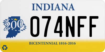 IN license plate 074NFF
