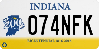 IN license plate 074NFK