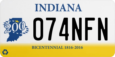 IN license plate 074NFN