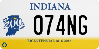 IN license plate 074NG