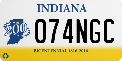 IN license plate 074NGC