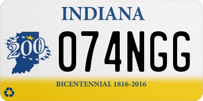 IN license plate 074NGG