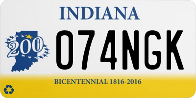 IN license plate 074NGK