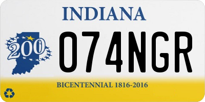 IN license plate 074NGR