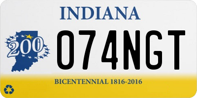 IN license plate 074NGT