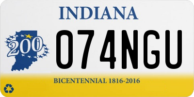 IN license plate 074NGU