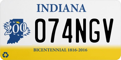 IN license plate 074NGV