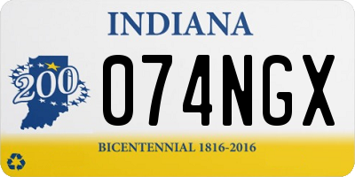 IN license plate 074NGX