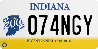 IN license plate 074NGY
