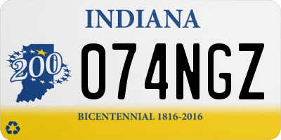 IN license plate 074NGZ