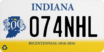 IN license plate 074NHL