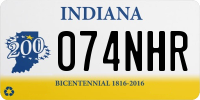 IN license plate 074NHR