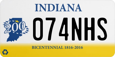 IN license plate 074NHS