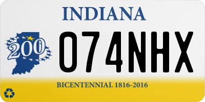 IN license plate 074NHX