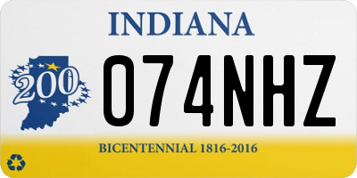 IN license plate 074NHZ