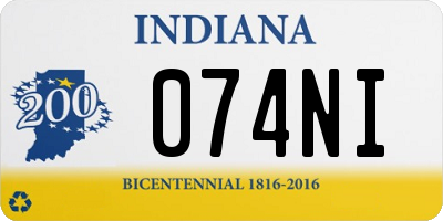 IN license plate 074NI