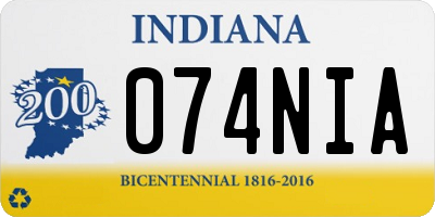 IN license plate 074NIA