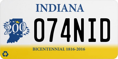 IN license plate 074NID