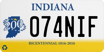 IN license plate 074NIF