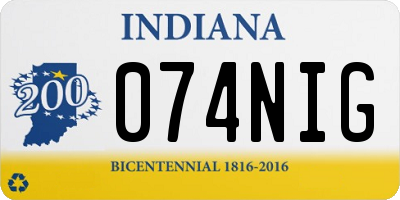 IN license plate 074NIG